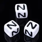 Acrylic Horizontal Hole Letter Beads