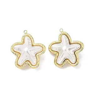 304 Stainless Steel with ABS Plastic Pearl Pendants