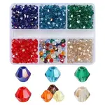 600Pcs 6 Styles Electroplate Glass Bead Strands