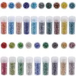 95g 19 colors 11/0 Two Cut Round Hole Glass Seed Beads