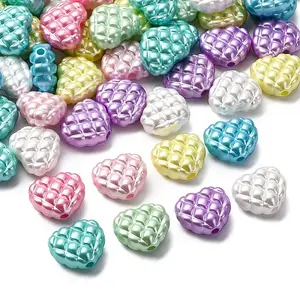 Pearlized Opaque Acrylic Waffle Beads
