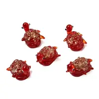 Handmade Gold Sand Lampwork Beads