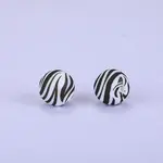 Printed Round Silicone Focal Beads