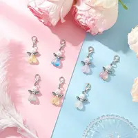 7Pcs Heart Angel Acrylic & Glass Pearl Pendant Decorations