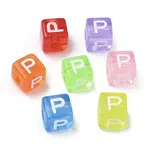 Spray Painted Transparent Acrylic Beads