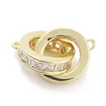 Brass Micro Pave Clear Cubic Zirconia Pendants