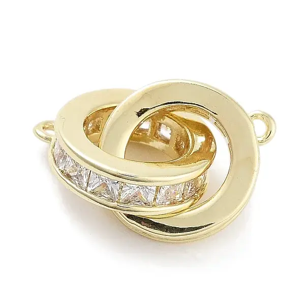 Brass Micro Pave Clear Cubic Zirconia Pendants