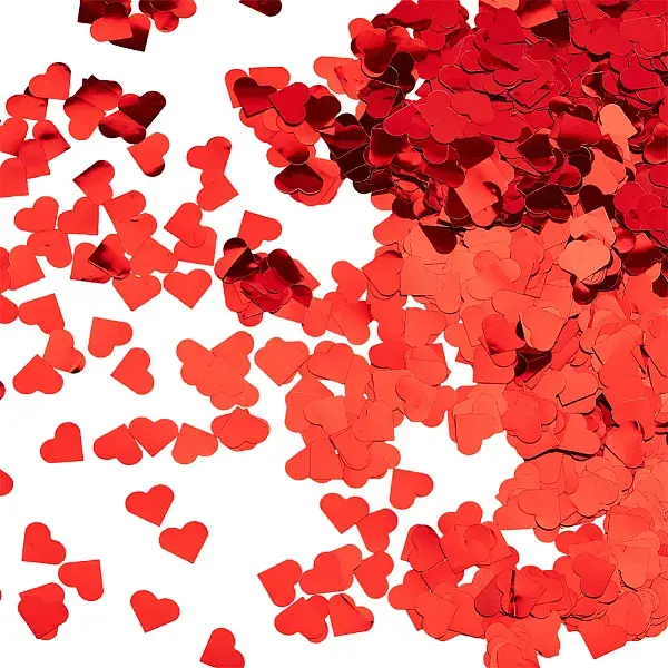 100G PET Plastic Heart Confetti