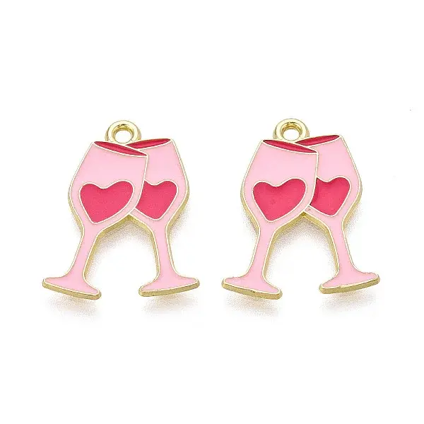 Valentine's Day Alloy Enamel Pendants