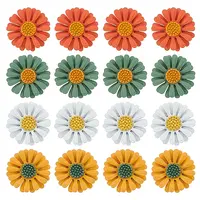 16Pcs 4 Colors Alloy Brooches