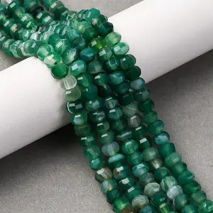 Natural Banded Agate Beads Strands