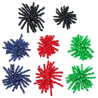 8Pcs 8 Styles Flower Self-adhesive Polyester Ornament