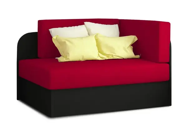 Rozkládací pohovka s úložným prostorem rosa - šedá, černá - alova 10,