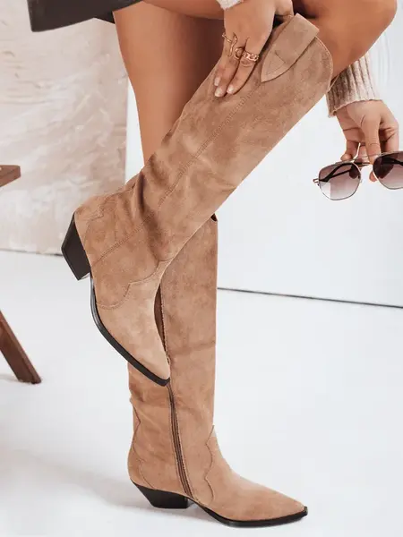 Dámské vysoké holínky bez podpatku