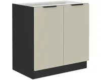 Dolní kuchyňská skříňka Arona, 80 cm, kašmírová/černá