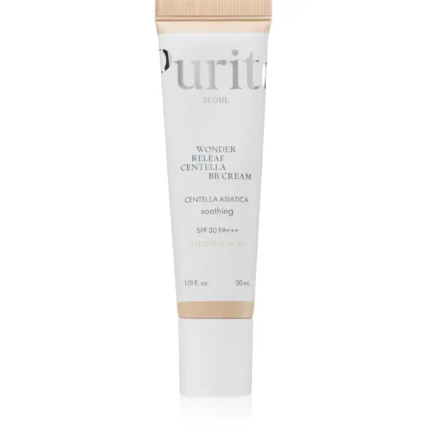 Purito Wonder Releaf Centella BB Cream rozjasňující BB krém se zklidňujícím účinkem odstín 13 Neutral Ivory 30 ml