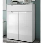 Komoda/botník Spice, lesklá bílá