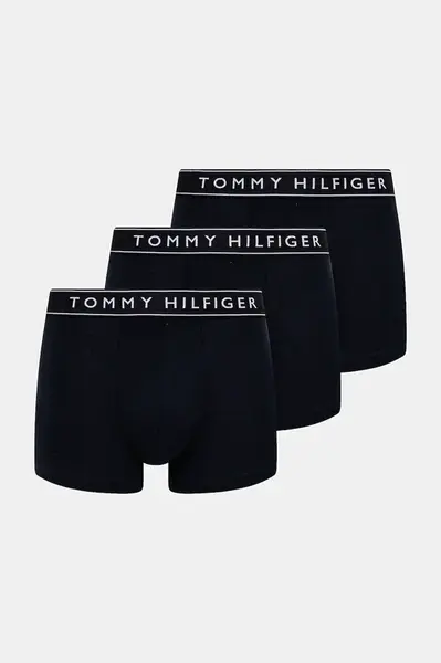 Boxerky Tommy Hilfiger 3-pack pánské, tmavomodrá barva, UM0UM03520