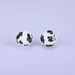 Printed Round Silicone Focal Beads