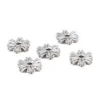 Brass Micro Pave Cubic Zirconia Beads