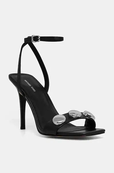 Kožené sandály MICHAEL Michael Kors Liana Dome Stud Sandal černá barva, 40R6LNHS2L.001