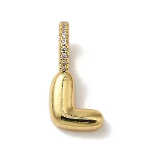 Brass Micro Pave Cubic Zirconia Pendants