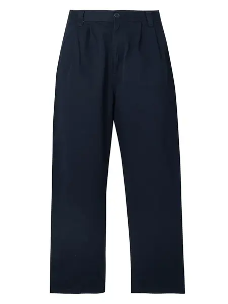 Carhartt WIP Plisované nohavice 'Merrick'  tmavomodrá