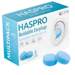 HASPRO Mold6 silikonové špunty do uší, modré 6 párů 12 ks
