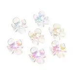 Transparent Acrylic Flower Bead Caps
