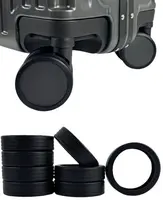 Ochranné silikonové návleky na dvojité kolečka kufru bertoo - 8 kusů černé uni