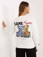 Bílá mikina s potiskem medvídků