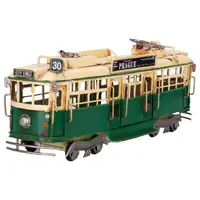 Električka zelená 28cm s nápisem Prague kov