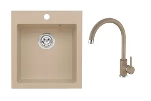 Alveus - Set dřezu Cortina 20 a baterie Kati, beige SETA25964