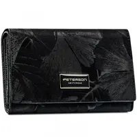 Dámská koženkovo/kožená peněženka černá - Peterson Emina