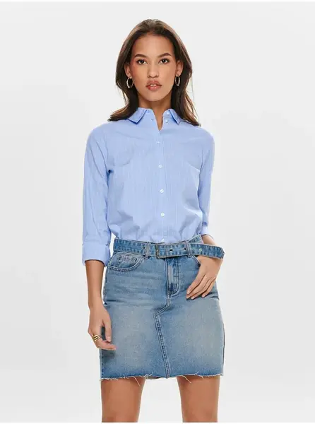 JDY Modrá dámska pruhovaná košeľa Jacqueline de Yong Mio