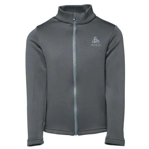 Odlo MID LAYER FULL ZIP BERRA KIDS Detská  mikina, tmavo sivá, veľkosť