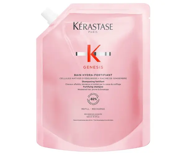Posilující šampon pro vlasy se sklonem k padání Kérastase Genesis Bain Hydra-Fortifiant - 500 ml, náhradní náplň + dárek zdarma