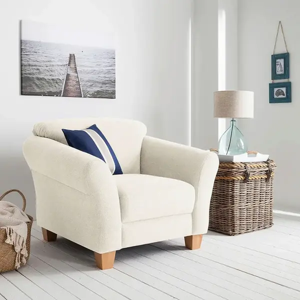 Sit & More KŘESLO, textil, krémová