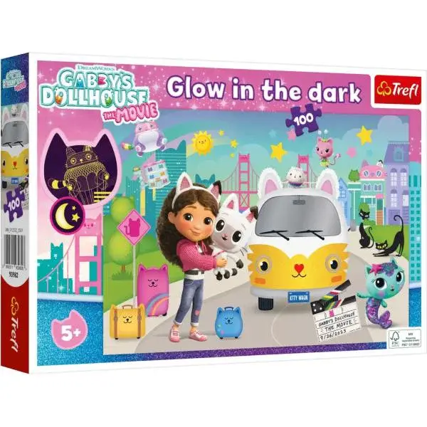 Trefl Puzzle 100 svítící ve tmě Gabby's Dollhouse