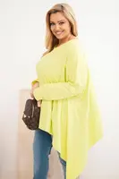 Plus Size dámska tunika s asymetrickým lemom