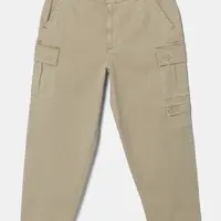 Bavlněné kalhoty Barbour béžová barva, jednoduché, MTR0754GY35