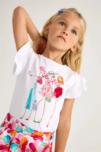 Dětské tričko Mayoral růžová barva, 3004