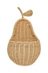 Nástěnný úložný koš OYOY Wall Basket Pear béžová barva