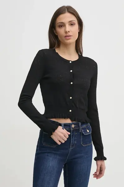 Kardigan Gaudi dámský, černá barva, lehký, 511BD53018