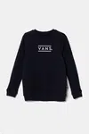Dětská bavlněná mikina Vans Half Box Crew tmavomodrá barva, s potiskem, VN000NVAJDU1