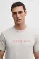 Bavlněné tričko Calvin Klein béžová barva, s potiskem, K10K114155