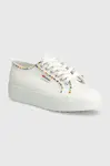 Tenisky Superga 2740 MULTICOLOR BEADS dámské, bílá barva, S4131FW