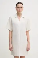 Šaty s příměsí lnu Calvin Klein