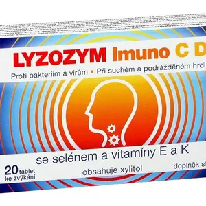 LYZOZYM Imuno C D se selénem a vitamíny E a K 20 žvýkacích tablet