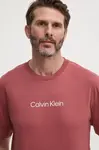 Bavlněné tričko Calvin Klein červená barva, K10K111346